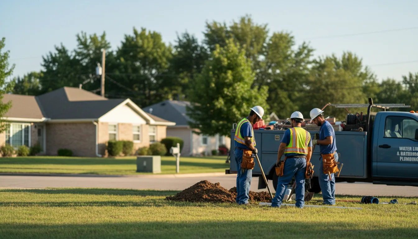 Residential water line and bathroom plumbing service in Gladstone, MO
